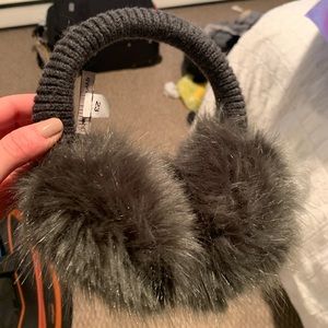 NWT furry ear muffs banana republic